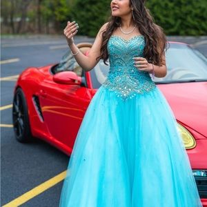 Quinceañera dress Turquoise or Sweet Sixteen Dress